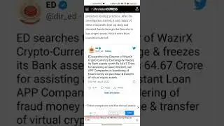 URGENT📣 ED FREEZES WAZIRX CRYPTO EXCHANGE 🤯 | Crypto market latest news today