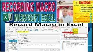 RECORDING MACRO IN EXCEL  