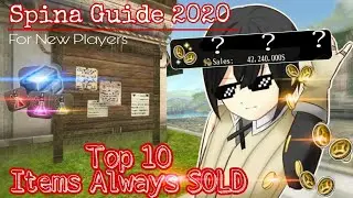 Spina Guide 2020 (Toram Online) Top 10 Items Always SOLD