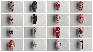 Valentines Nail art compilation 2024 || How to do DIY nail art at home || Simple and easy ideas
