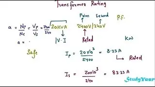 Transformer Rating, Voltage Regulation, Efficiency &  Losses in a Transformer