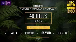 Adobe After Effects Template - 40 Titles Compilation Pack - Motion Array
