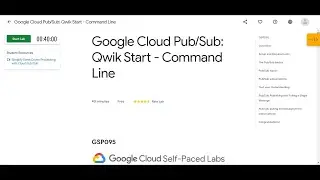 Google Cloud Pub/Sub: Qwik Start - Command Line | GSP095 | Skill Badge 2 | 