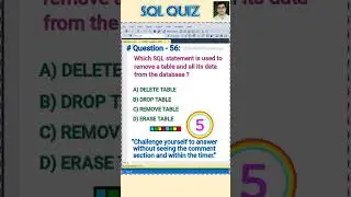 SQL Quiz 56 || #sql #mysql #coding #quiz #interview #mcq #shorts #viralvideo #reels @SekharAcademy1