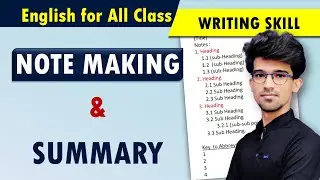 Note making and summary english | make notes and give suitable tittle | notes and summary writing