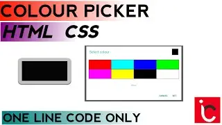 How to created the color picker in html &  css