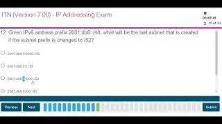 IP Addressing Exam CCNA v7.02 ITN