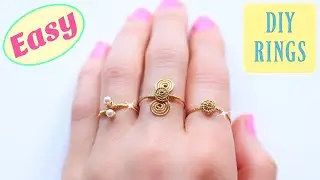 Wire Rings With Beads (wire wrapping rings) DIY Rings, Dainty Rings