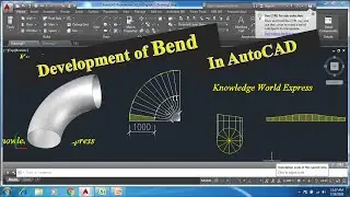 Development of Bend/ elbow surface in engineering drawing, using AutoCAD, A Bend of 1000 mm ID
