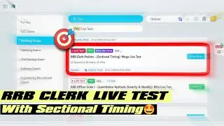 TESTBOOK | RRB Clerk Prelims - (Sectional Timing): Mega Live Test | JULY 22to25