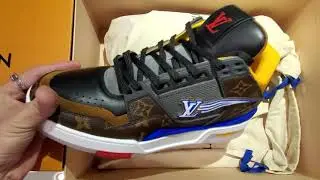 Louis Vuitton 🥰 🎁Unboxing Hk$ 10,000 Louis Vuitton Trainer Sports Shoes  👟 LV💞