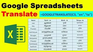 How to convert English Name into Tamil | Hindi in Excel | Google Translate|Advance Excel Tutorial