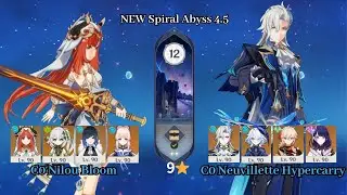 C0 Nilou Bloom & C0 Neuvillette Hypercarry | NEW 4.5 Spiral Abyss | 9 Star | Genshin Impact
