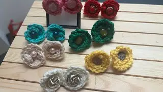 Orecchini all’uncinetto. Roselline e rose semplici