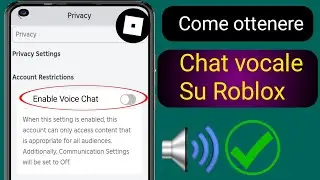 Come ottenere la chat vocale su Roblox - (Android e Ios) 2024