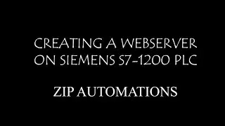 Creating a WebServer on Siemens S7-1200 PLC