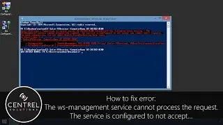 The WS-Management service cannot process the request. The service is configured to not accept any ..