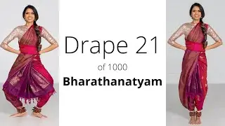 The Bharathanatyam Drape | Drape #21| |How to wear Saree for Beginners| Saree Draping Tips|Tia Bhuva