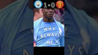 Manchester City vs Manchester United Derby Premier League Highlights #shorts #football #youtube