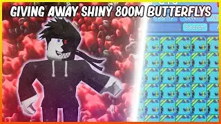 🔴Giving Away Shiny 800M Butterfly's Live!🔴 - Roblox Bubble Gum Simulator
