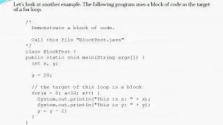 Using Blocks of Code - Java