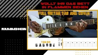 Rammstein wollt ihr das bett in flammen sehen LIVE- Guitar Cover | Screen TAB