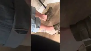 Classmate dangling in birkenstock, enjoy
