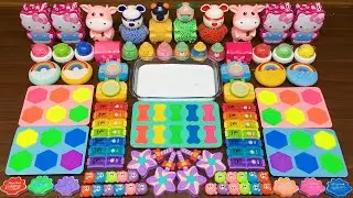 RAINBOW!Mixing random into GLOSSY slime!Satisfying  Slime Mixing #422