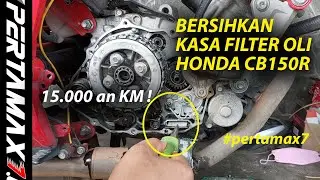 Cara Bersihkan Kasa Filter Oli Strainer Honda CB150R Streetfire K56 CBR150R SONIC SUPRA GTR150 #K56