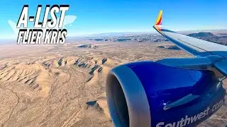Hueco Mountains  - Landing In El Paso, TX (ELP) - Southwest Airlines 737 MAX 8 [4K]