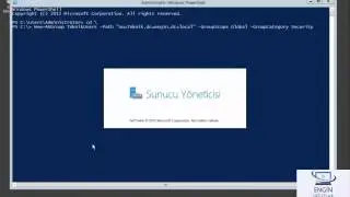 Server 2012 #0020 - PowerShell ile grup oluşturma ve üye ekleme - Engin OĞUZLAR