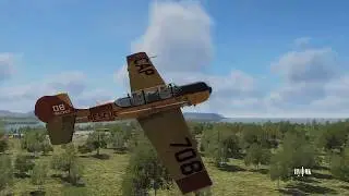 DCS Як 52 Скольжение на крыло
