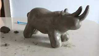 How to make a rhino out of clay - DIY Easy Clay Tutorial