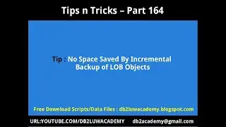 Tips n Tricks Part 164 No Space Saved By Incremental Backup of LOB Objects