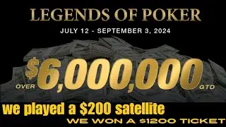 "Won $200 Satellite to Play in $6 Million Poker Tournament Tomorrow! Big Shot at Huge Prize!"
