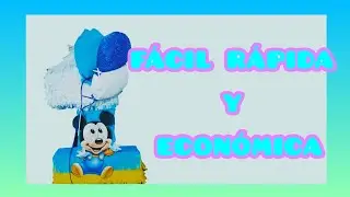 COMO hacer una PIÑATA del número 1 paso a  paso