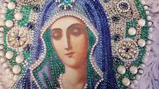 Икона Умиление Пресвятой Богородицы. Алмазная мозаика.