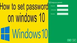 How to set password on windows 10