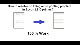 How to resolve Lining or No Printing problem by Head Cleaning in Epson L210 Printer ? (100% Works)