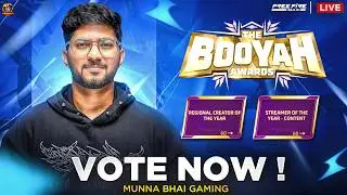 Vote Today For Munna bhai gaming In Booyah Awards Free Fire Telugu - Munna Bhai is Live 