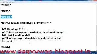 learn HTML5 In Hindi Part-1 Article And Header Tag by Ajay Kumar
