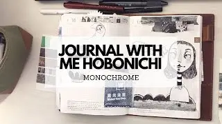 Creative Journal With Me Monochrome | Hobonichi Cousin Avec