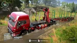 Spintires MudRunner Dump Truck Driving On The Most Dangerous High Mountain Road MOD 2022
