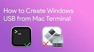 How to create Windows Bootable/Recovery Media USB in Mac Terminal without Bootcamp Assistant.