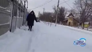 По заснеженным тротуарам Геническа