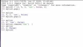 Lists (Part 6) More Methods