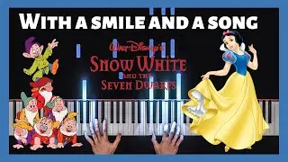 Snow White: With a smile and a song | Easy Piano Tutorial | 4K 60fps