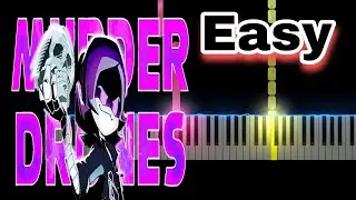 Murder Drones Episode 8 Finale Intro Song - Absolution (Easy Piano Tutorial)