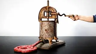 I restored a huge Sausage Filler and actually made Sausages!