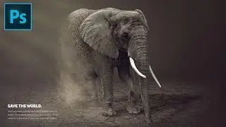 Photo Manipulation Tutorial - How to Make a Vanishing Elephant Advertising Poster in Photoshop CC